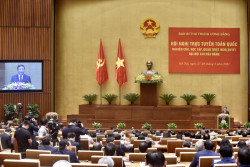 Toàn cảnh Hội nghị trực tuyến quán triệt Nghị quyết Đại hội XIII của Đảng.