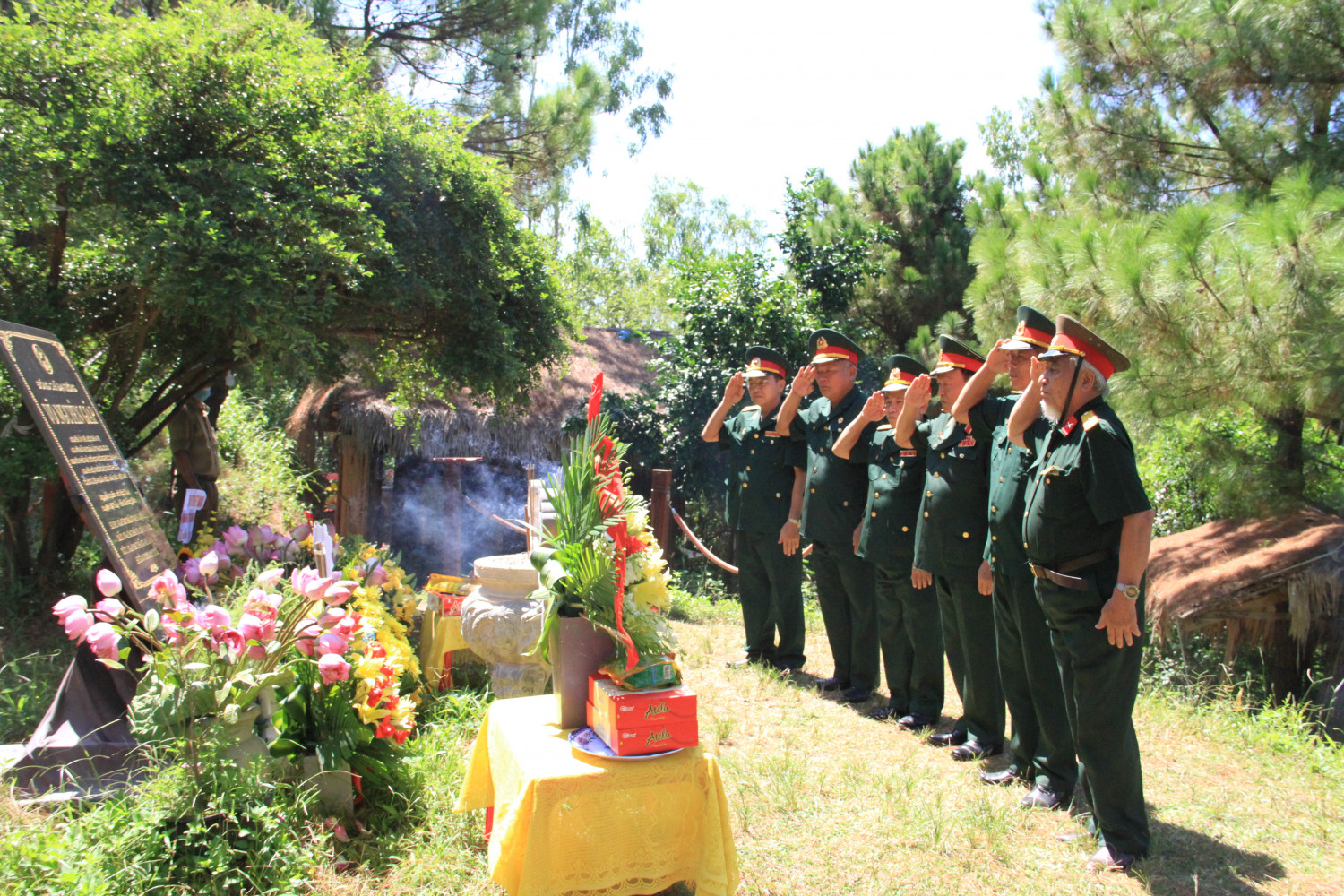 Đại diện đoàn đại biểu dâng hương tại phần mộ cố Đại tướng Võ Nguyên Giáp