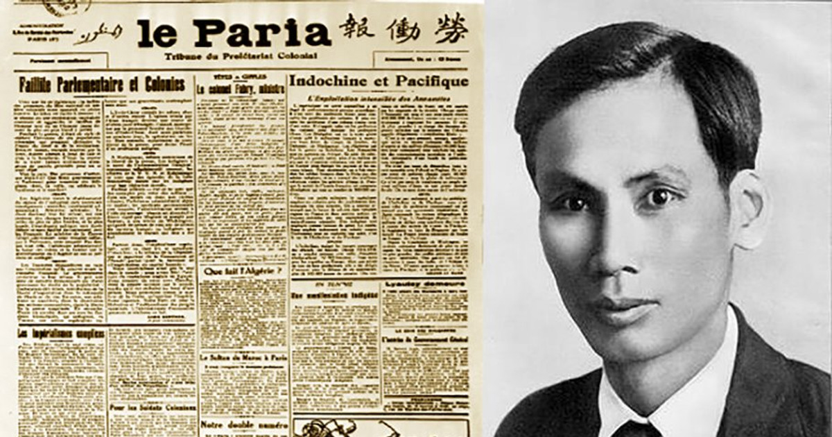 Le Paria (Người cùng khổ) năm 1921, là tờ báo cách mạng đầu tiên do Bác sáng lập. Ảnh nguồn Intenets